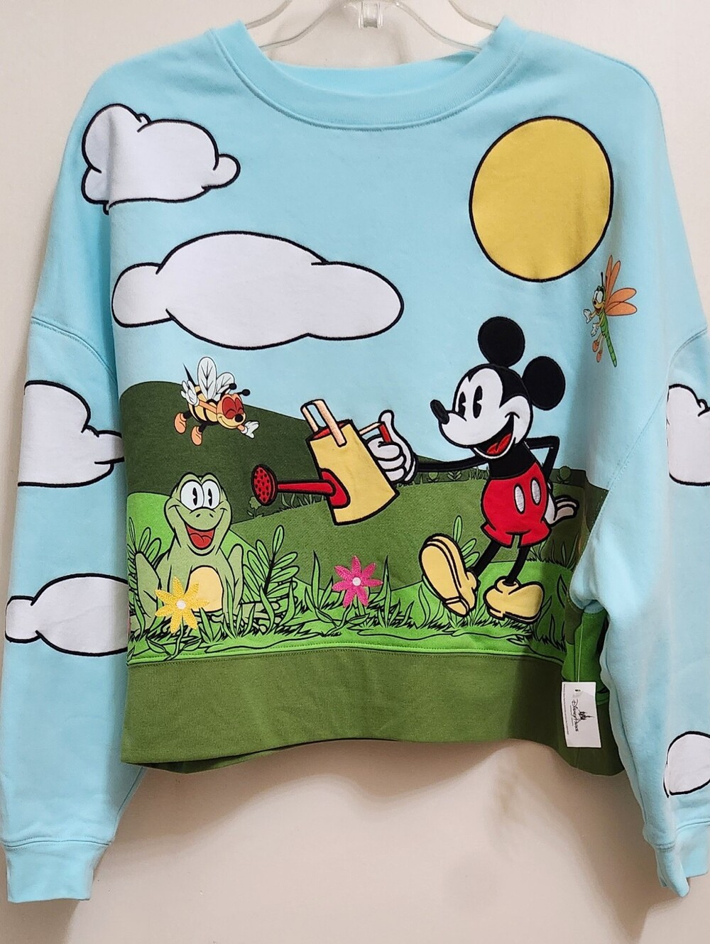 **BRAND NEW** Disney Mickey's Garden Embroidered Floral Botanical Sweater Small
